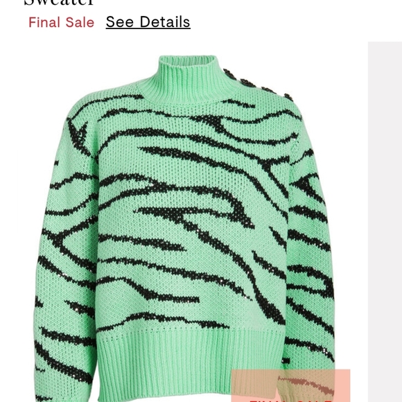 Olivia RubinLyla Sequin-Embellished Zebra Sweater - Picture 3 of 5